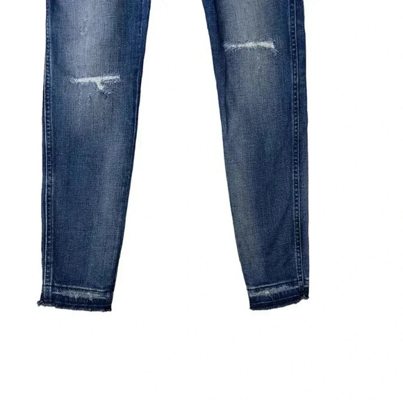 Madewell 9” High Rise  Skinny Jeans in York Wash Rip and Repair Edition Size 25 - Picture 5 of 10